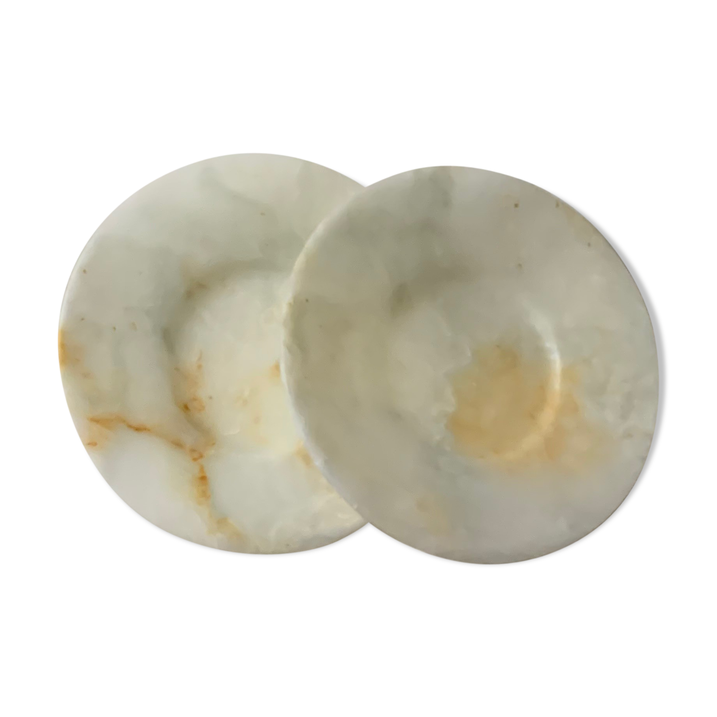 Two plates in albatre pierr