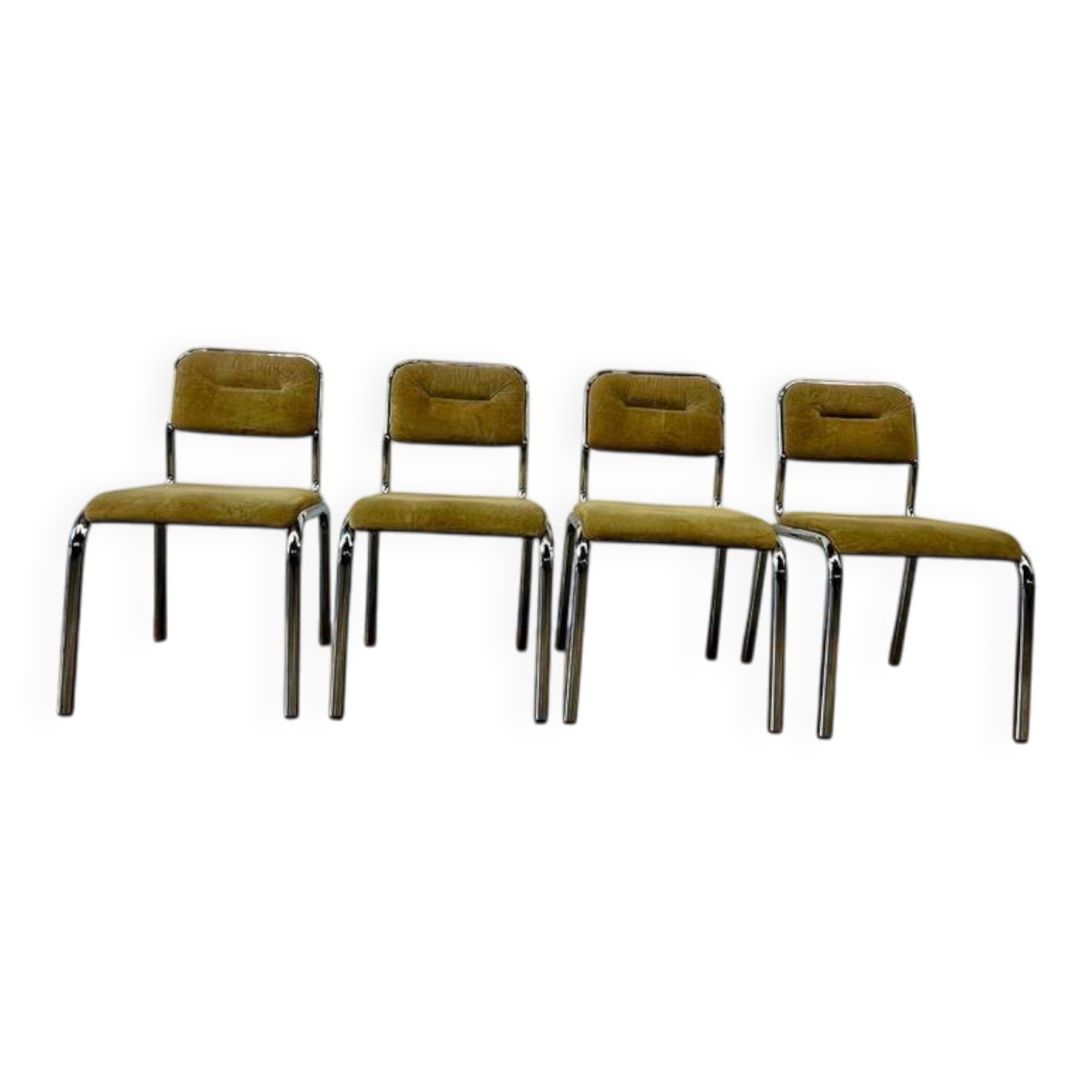 Set of 4 vintage chrome chairs