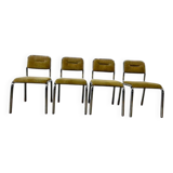 Set of 4 vintage chrome chairs