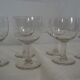 6 verres ballon ancien style bistrot XXème siècle
