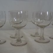 6 old balloon glasses – Bistrot style – XXth century