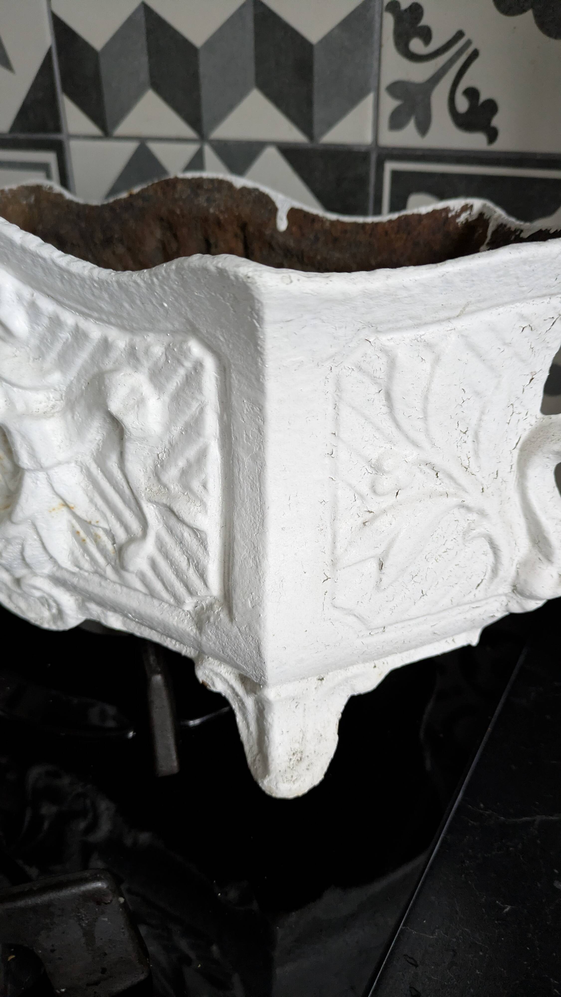 Vintage cast iron planter