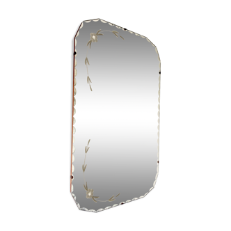 Art Deco Octagonal Mirror with Bevelled Glass