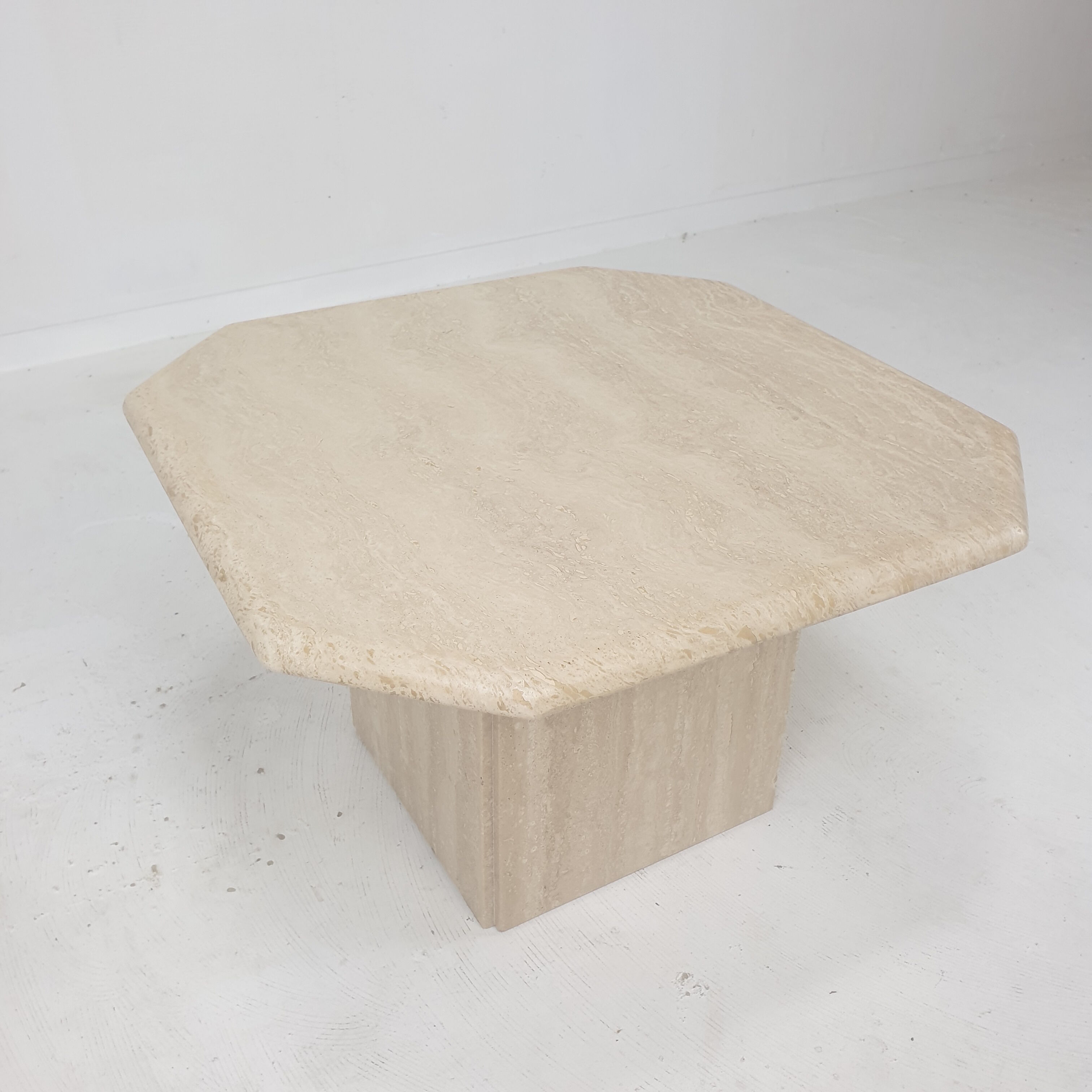 Italian Travertine Coffee Table, 1980's