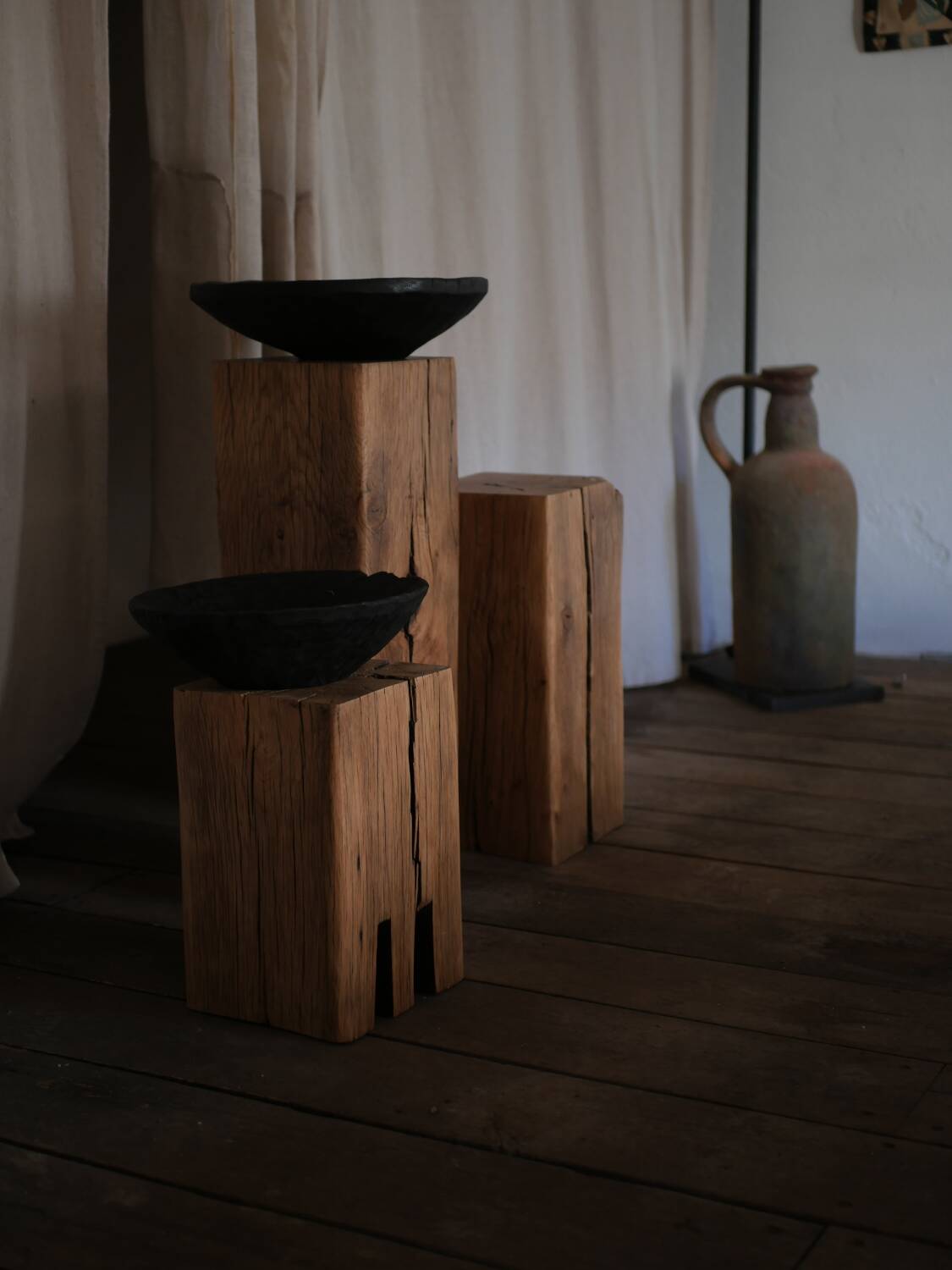 3 monoliths, ancient oak columns