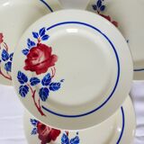 4 vintage dessert plates from K&G Luneville model Chantal 221014.