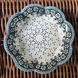 Large hollow stoneware dish from the wiza poland factory, handmade in poland