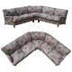 Vintage Howard & Son's London Bridgewater 5-seater fabric corner sofa.