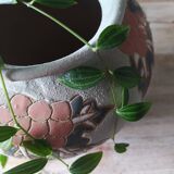 Water green vase with floral pattern