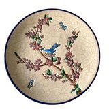 Ceramic plate with Longwy enamels