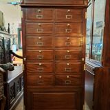 Mahogany notary cabinet with flaps