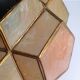 Space age mother-of-pearl and brass chandelier