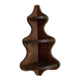 Wooden wall corner shelf