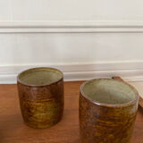 Stoneware teapot and cups