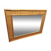 Rattan wicker mirror, 76x57 cm