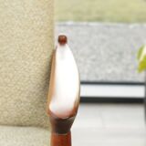 Vintage armchair with a green nebula design by E. Homa, 1970.