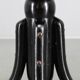 Tabouret de piano Thonet en bois courbé noir, Tchécoslovaquie, années 1930
