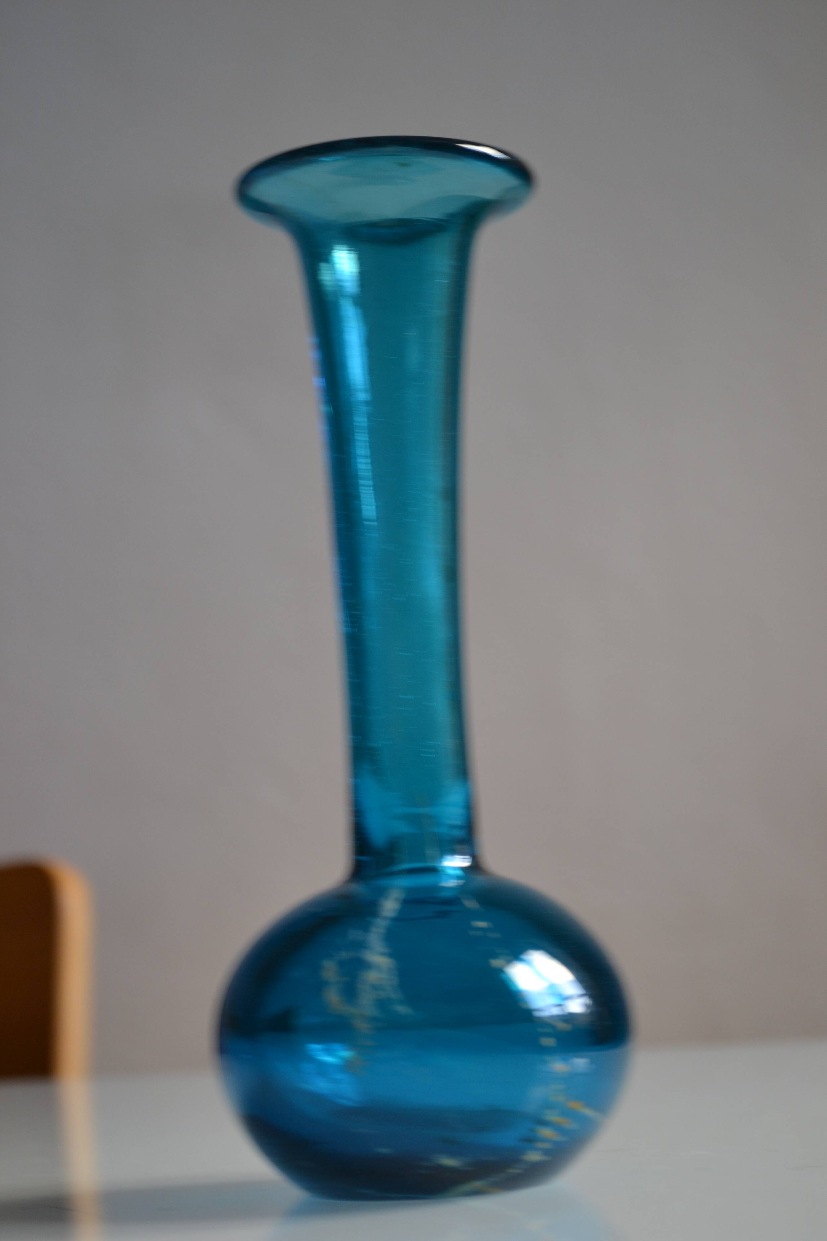 Vase by Michael Harris for Mdina studio in Malta 60s 70s