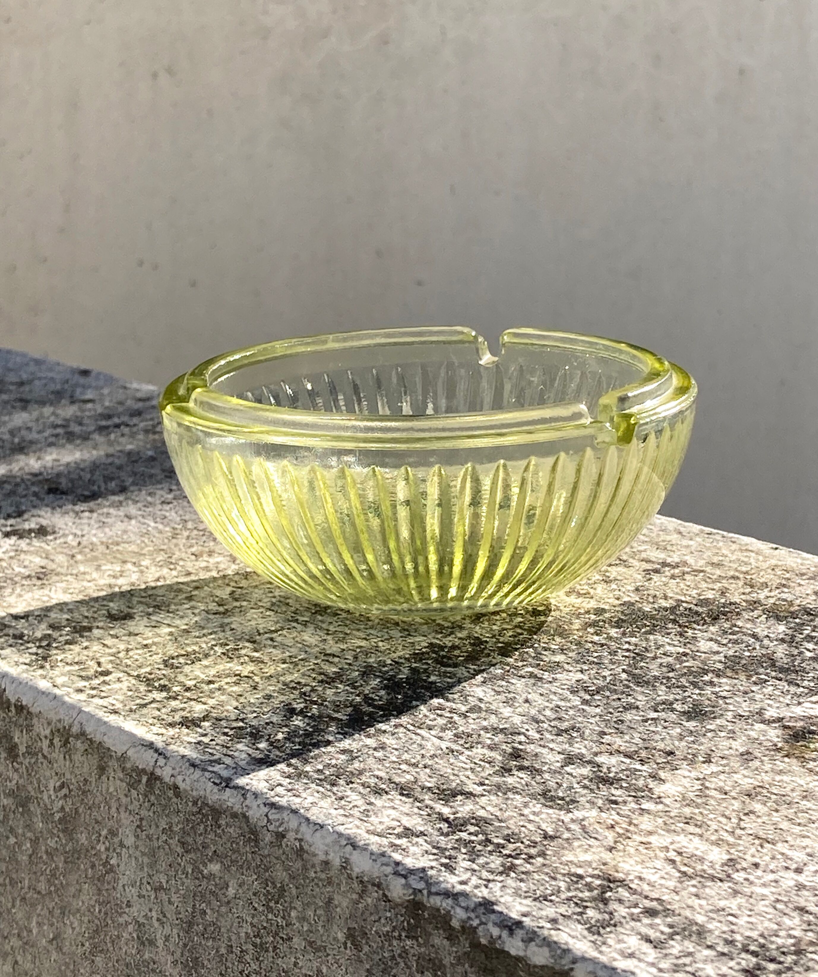 Molded glass ashtray