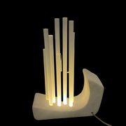 Acrylic Stone Table Lamp, 1980s