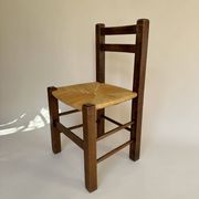 Set de quatre chaises paysannes paillées