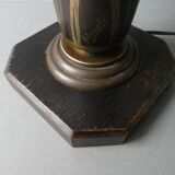 Art Deco cornet lamp, signed A Ducobu, narcissus