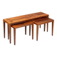 Severin Hansen large set of 3 nesting tables in rosewood Haslev Denmark 1960