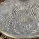 Vintage ceiling light with cut glass and gold metal.