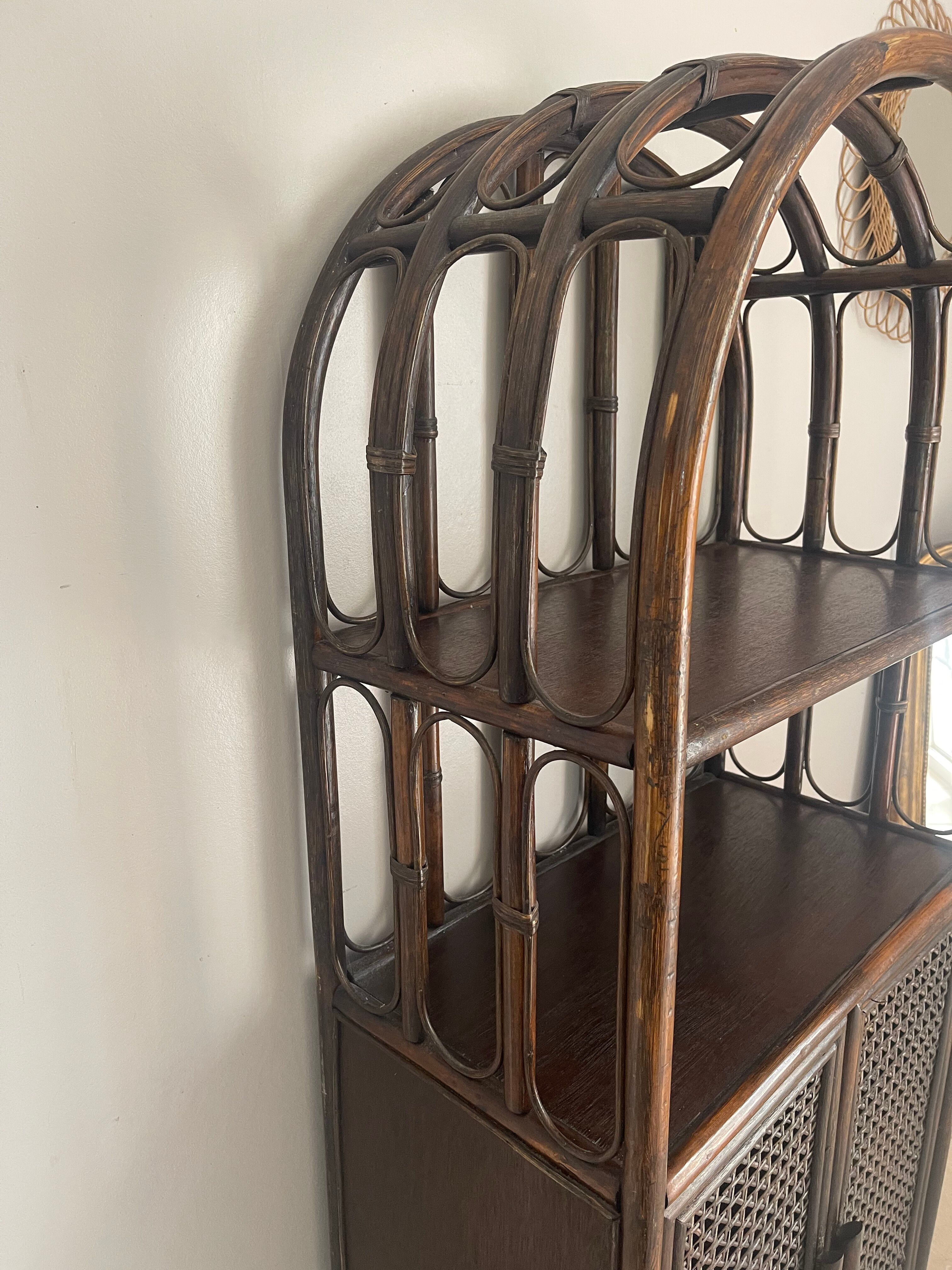 Rattan buffet/library