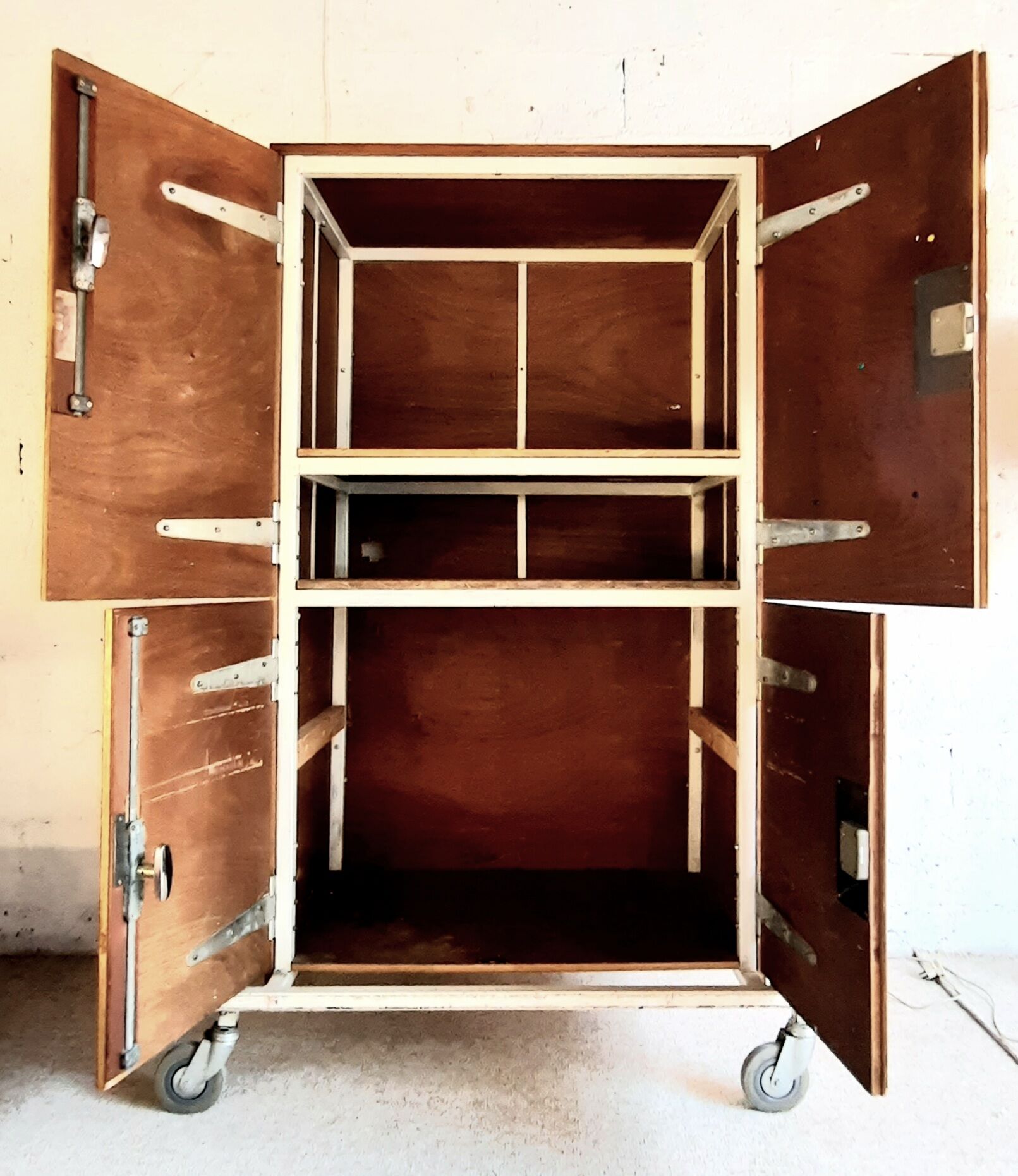 Storage cabinet on wheels, french architect's work, vintage from the 70s