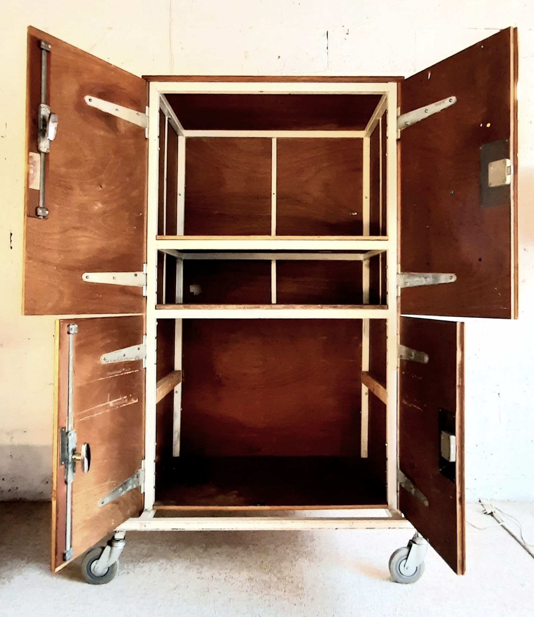 Storage cabinet on wheels, french architect's work, vintage from the 70s