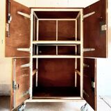 Storage cabinet on wheels, french architect's work, vintage from the 70s