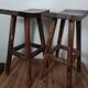 Pair of bar stool in cerused teak beautiful patina 74x50x26 cm.