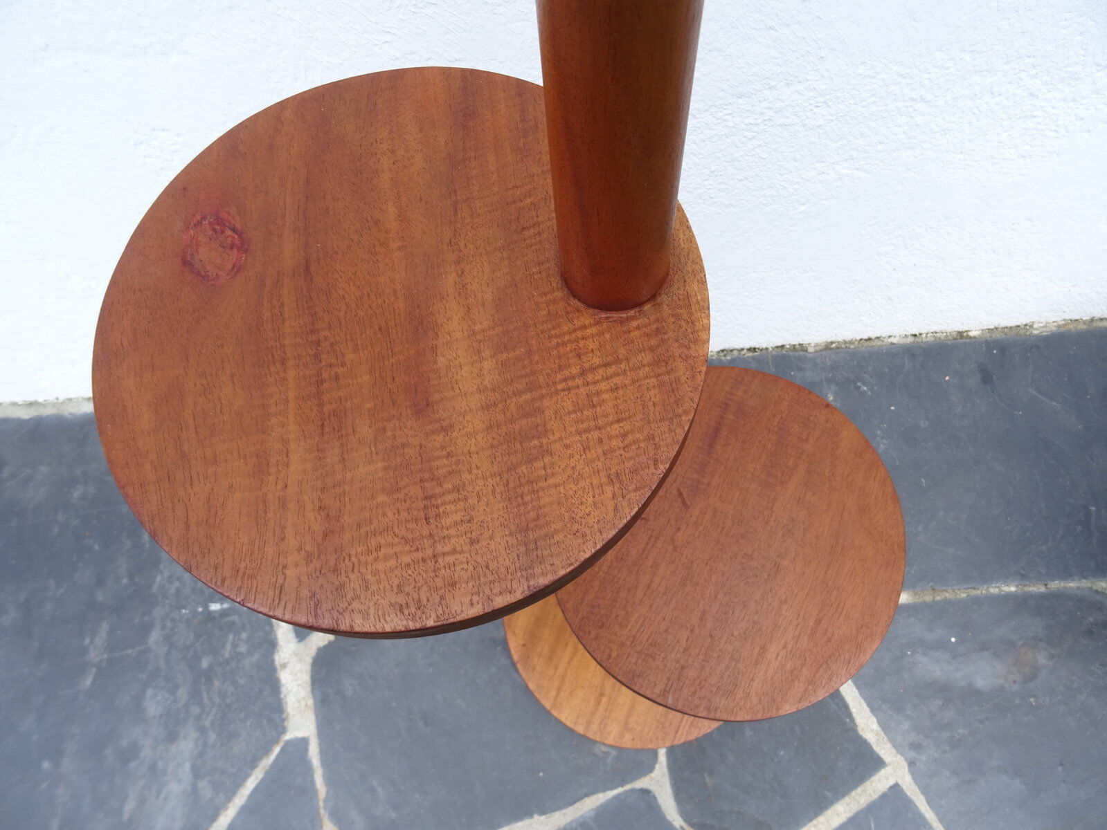 Mahogany art deco floor lamp