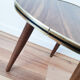Wooden pedestal table, vintage French, 50s