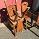 Table and 4 wooden chairs set