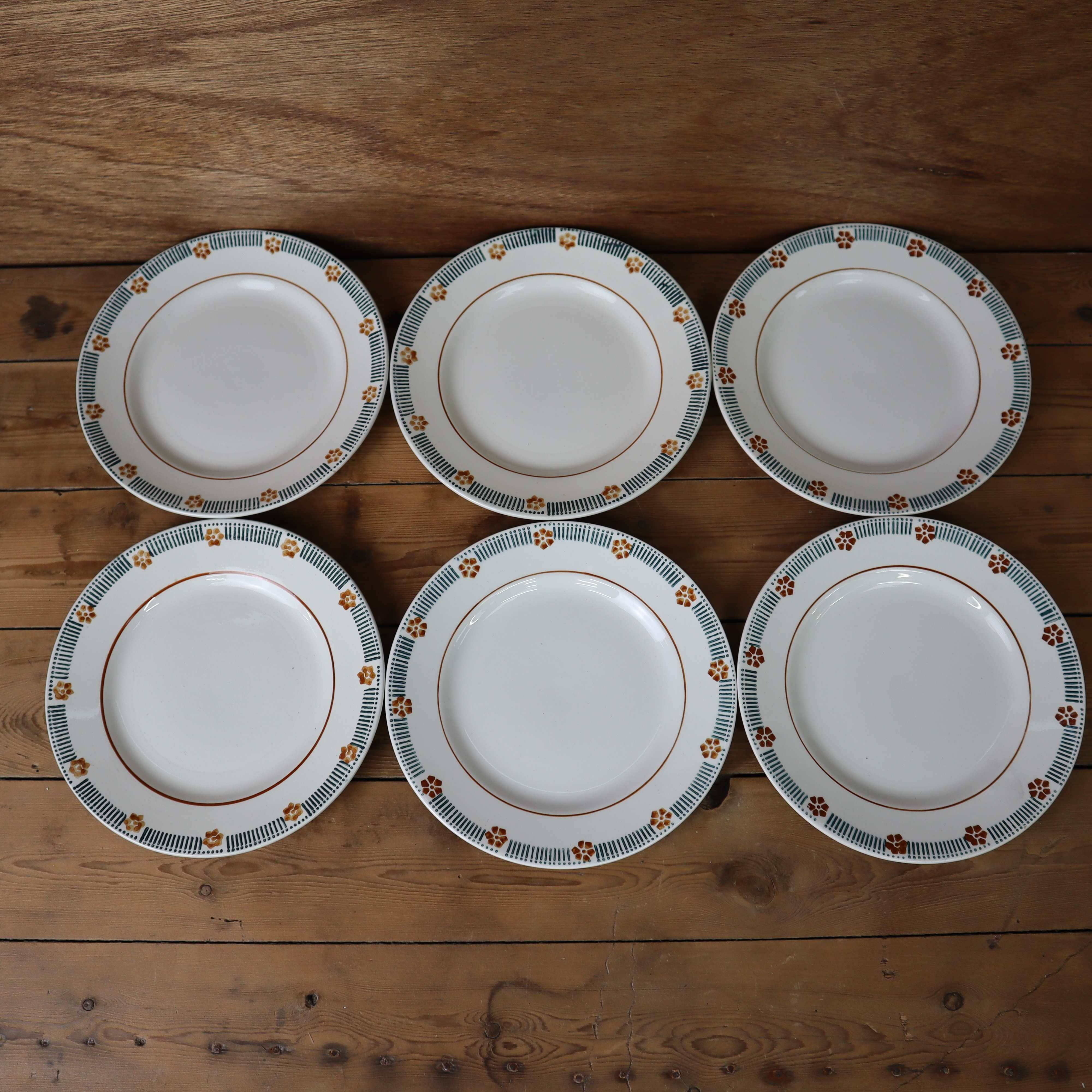 Set of 6 St Amand Céranor dessert plates Parame model