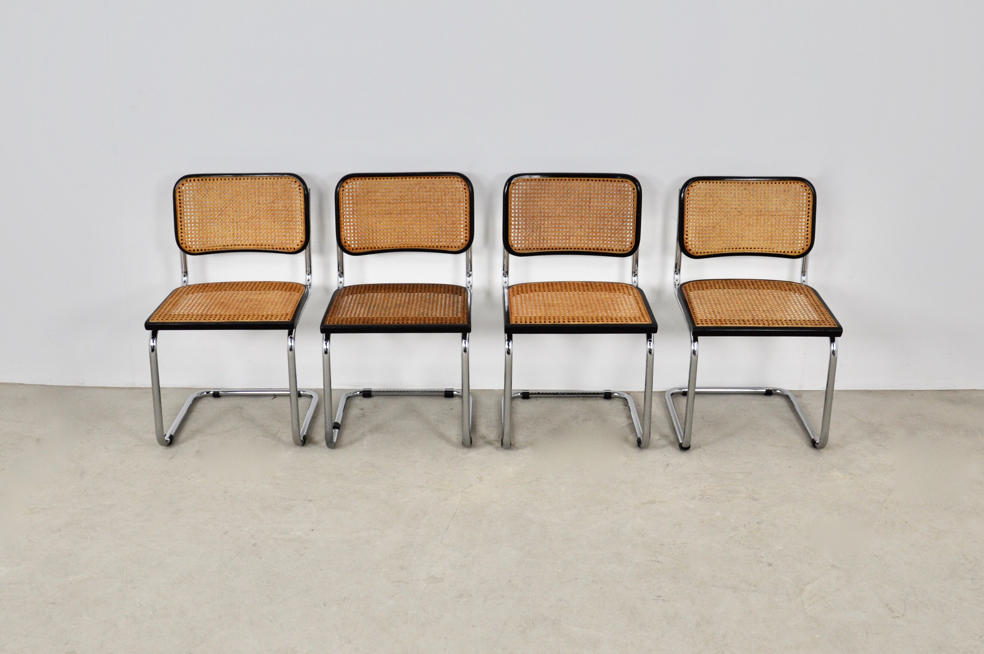 Set of 4 dinning chairs B32 by Marcel Breuer