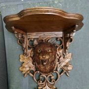 2 magnificent consoles/shelves in carved wood "FROM THE BLACK FOREST"