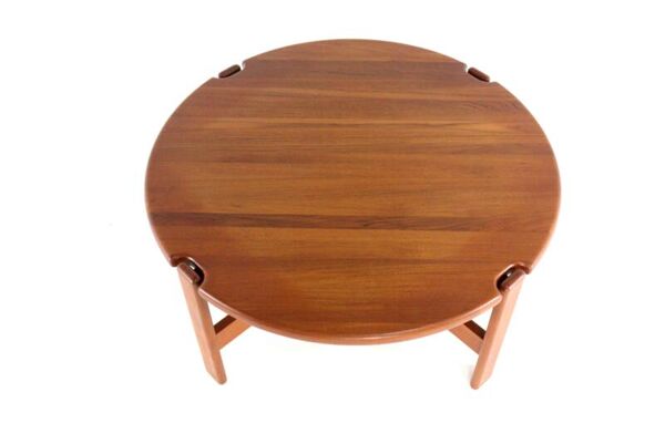 Table basse Niels Bach en teck massif - design danois moderne du milieu du siècle