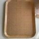 70s tray in fiberglass imitation rattan