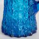 Blue glass water or juice pitcher from the mid-20th century.