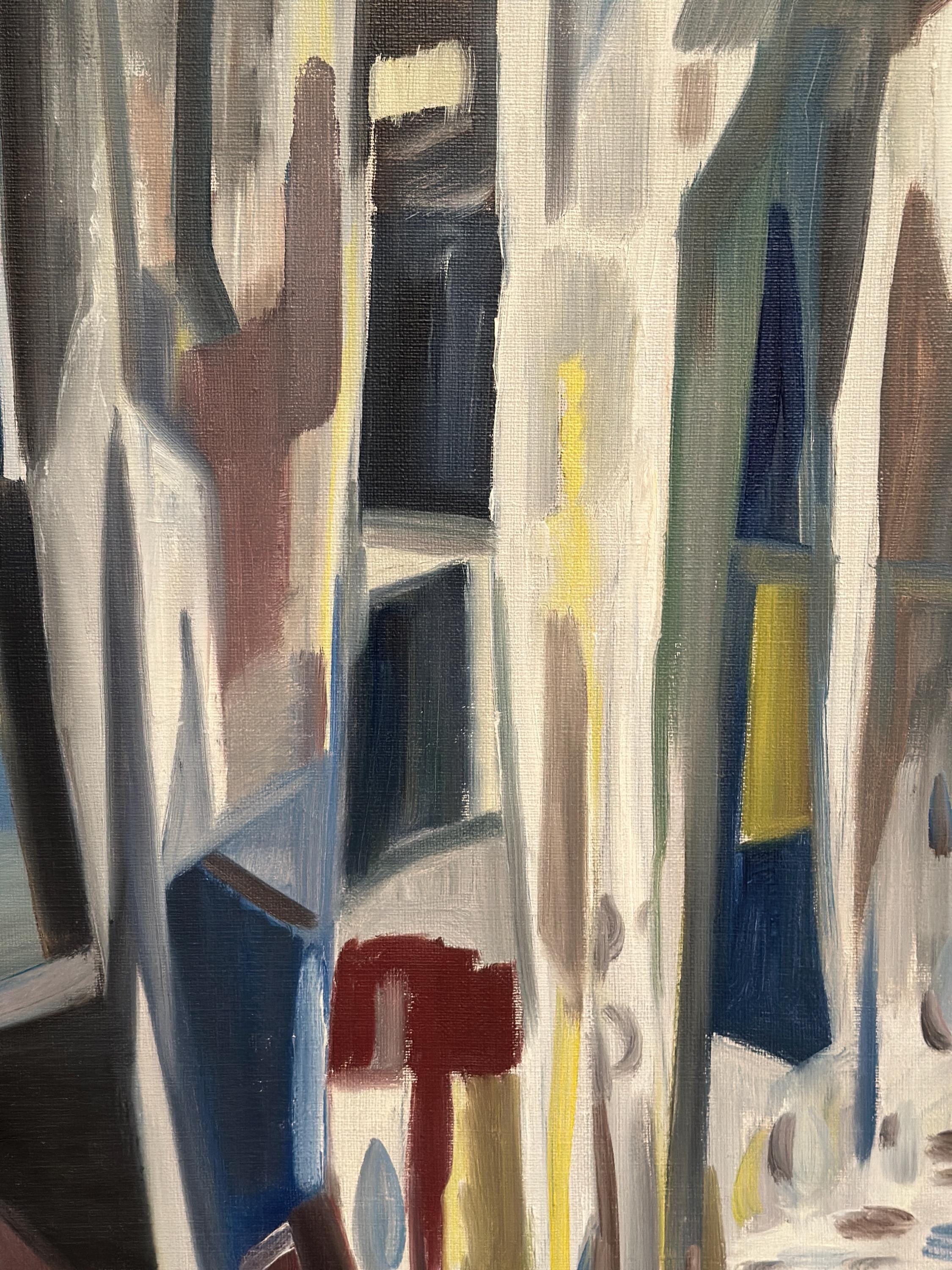 Huile sur toile suédoise – “Allée abstraite” par Kurt Persson