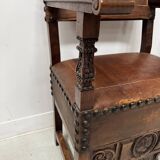 Pair of Renaissance style armchairs in walnut, 20th century