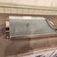 Chrome metal and glass vintage tray