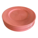 Set of 6 pink plates Moulin des loups