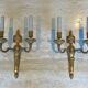 Suite de 4 appliques en bronze de style Louis XVI