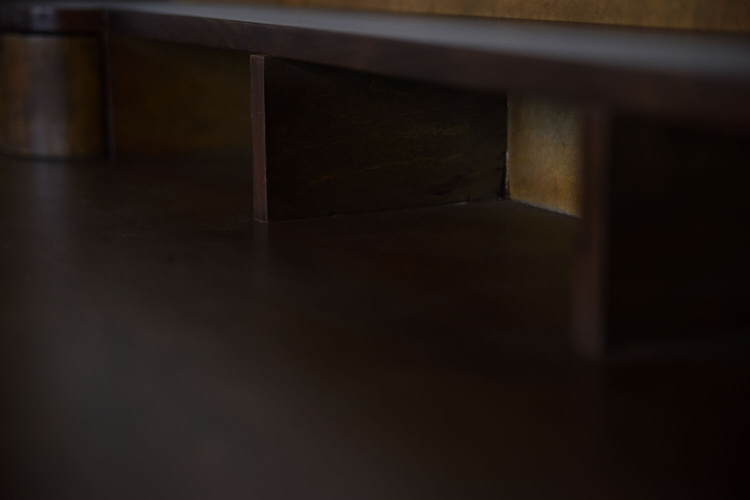 Vintage mid-century german walnut lady desk, 1950s