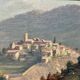 Tableau de georges baffert, village d'aspremont (près de nice) provence