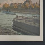 Lithograph by Henri Rivière Parisian Landscapes - The Institute and the City